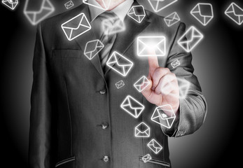 Businessman email concept