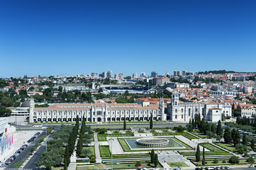Aerial view of Mosteiro dos Jeronimos in Lisbon - 64160060
