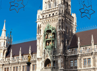 Glockenspiel on the Munich city hall
