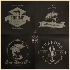 Sea animals badge collection