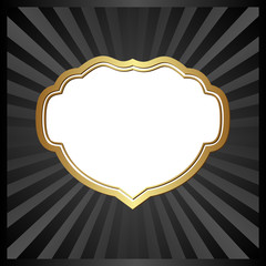 black background with golden frame