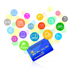 Bank card and potential purchases