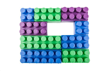 square building blocks on a white background