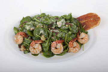 spinach salad with shrimp