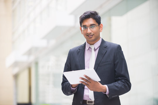 Indian Business Male With A Tablet