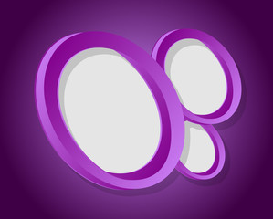 purple circles for copy illustration design