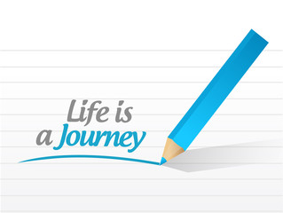 life is a journey message illustration design