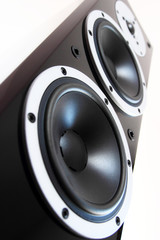 Black audio speakers