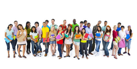 Obraz premium Large group of international students smiling