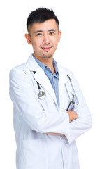 Fototapeta premium Asian young male doctor