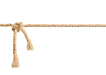 Rope knot on white background