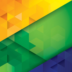 Obraz premium Brazil color geometry vector background.