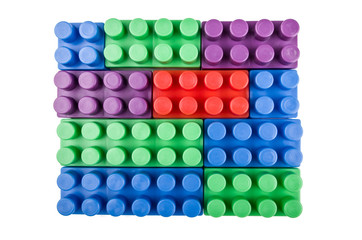 square building blocks on a white background