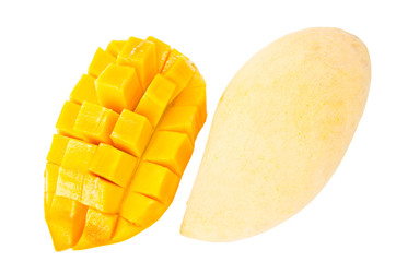 mangos on white background
