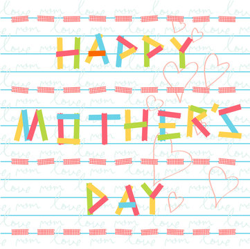 happy mother's day card doodle scrapbook