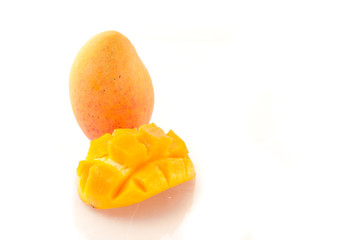 Mango juice and fruit