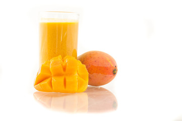 Mango juice and fruit