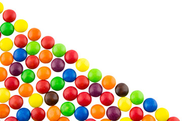 Multicolored candies background