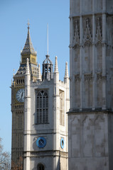 Big Ben behind Westminster Abbey, London
