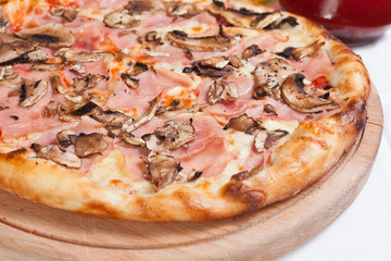Ham and Mushroom Pizza