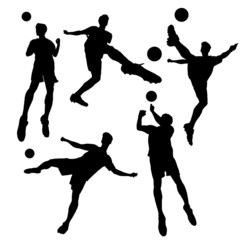 silhouette of Soccer football player