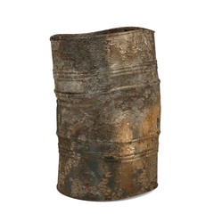 realistic 3d render of rusty can