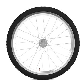 realistic 3d render of bicycle wheel