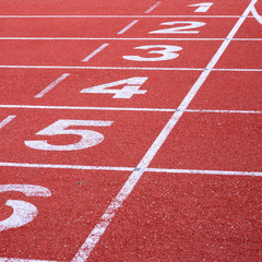 running track, start and finish line