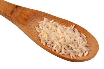 Cuillère de riz basmati cri
