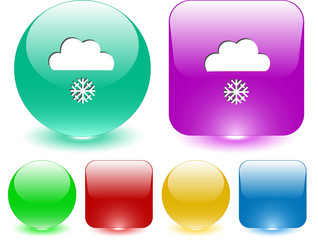 Snowfall. Vector interface element.