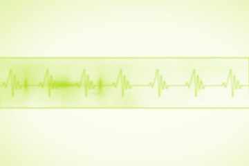 Medical background with green ecg line