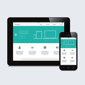 tablet and phone responsive webdesign