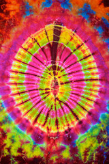 close up shot of tie dye fabric texture background