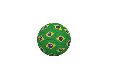 Football in brazilian colours