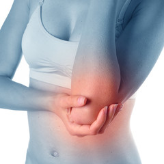 woman having pain at several part of body