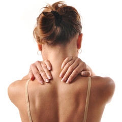 Acute pain in a neck at the young women