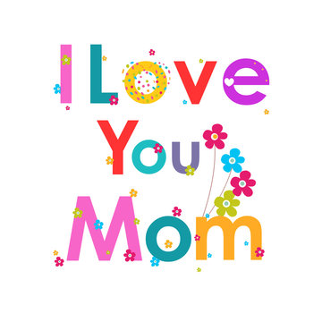 I love you mom greeting card