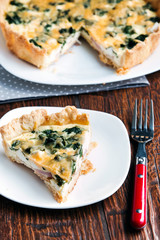 Spinach and feta quiche