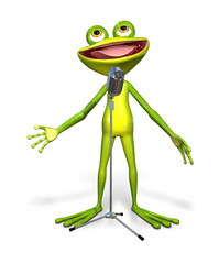 Frog with microphone