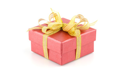 Gift box isolated white background