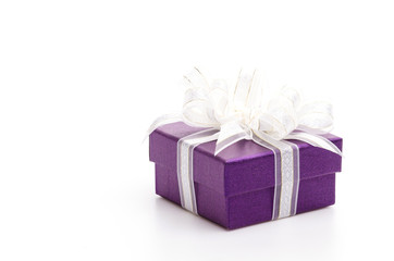 Gift box isolated white background