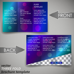 Three-fold flyer template, corporate brochure