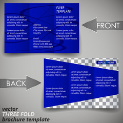 Business three-fold fyler template, cover design, brochure