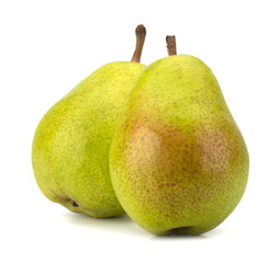 Fresh pears isolated on white background