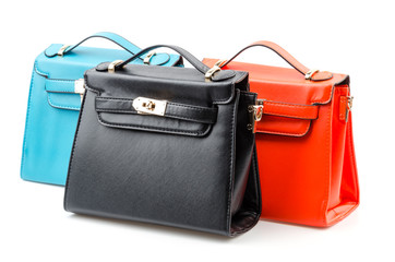 Handbag isolated white background