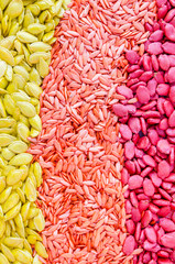 Colorful seeds texture using as background