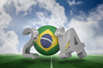 Composite image of brazil world cup 2014