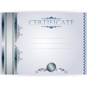 Horizontal Silver Certificate With A Laurel Wreath