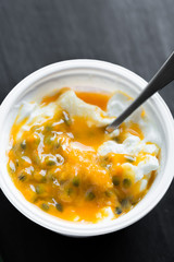 Yogurt with passion fruit