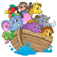 Printed kitchen splashbacks For kids Noahs ark theme image 1